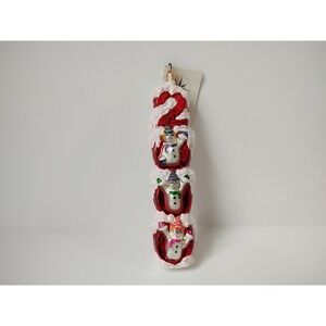 Christopher Radko glass Christmas ornament Millennium Magic 2000 snowmen